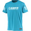 【BIGサイズ対応】GRFP.ドライストレッチプラクティスシャツ　.ターコイズブルーｘホワイト
