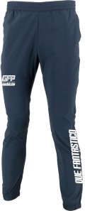 【BIGサイズ対応】GRANDE.F.P.ドライストレッチピステロングパンツ.ネイビーｘホワイト