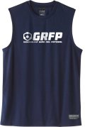 【BIGサイズ対応】GRFP.ドライストレッチノースリーブシャツ　ネイビーｘホワイト