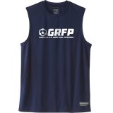 【BIGサイズ対応】GRFP.ドライストレッチノースリーブシャツ　ネイビーｘホワイト