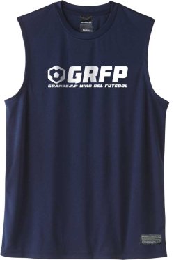 画像1: 【BIGサイズ対応】GRFP.ドライストレッチノースリーブシャツ　ネイビーｘホワイト