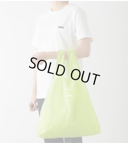 画像3: GRFP.ナイロンリップ.ポケッタブルエコバッグ ライム