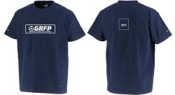 画像1: 【BIGサイズ対応商品】GRFPボックスロゴ.プリントプレミアTシャツ　ネイビーｘホワイト