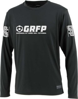 画像2: 【BIGサイズ対応】GRFP.ドライストレッチプラクティス長袖シャツ　ブラックｘホワイト