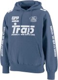 【BIGサイズ対応商品】GRANDE.F.P.Trap.ヘヴィーウエイトプルパーカー　ストーンブルーｘホワイト