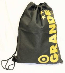 画像1: GRANDE.不織布BIG.ワンショルダーエコBAG　ブラックｘゴールド