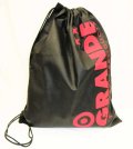 GRANDE.不織布BIG.ワンショルダーエコBAG　ブラックｘレッド