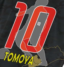 画像4: 【ジュニア〜BIGサイズ対応商品】 見木友哉xGRANDE.F.Pコラボ.TOMOYA・NO.10ドライメッシュ.サポートTシャツ ブラック