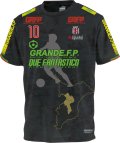 【ジュニア〜BIGサイズ対応商品】 見木友哉ｘGRANDE.F.Pコラボ.TOMOYA・NO.10ドライメッシュ.サポートTシャツ　ブラック