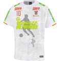 【ジュニア〜BIGサイズ対応商品】 見木友哉ｘGRANDE.F.Pコラボ.TOMOYA・NO.10ドライメッシュ.サポートTシャツ　ホワイト