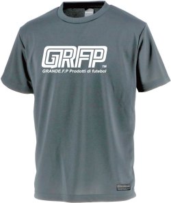 画像1: 【BIGサイズ対応】GRFP.ドライメッシュプラクティスシャツ　ダークグレーｘホワイト