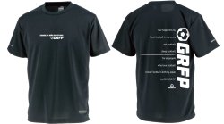 画像1: 【BIGサイズ対応商品】GRFPメッセージプリント半袖Tシャツ　ブラックｘホワイト