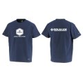 【BIGサイズ対応商品】BIGヘキサゴンプリント半袖Tシャツ　ネイビーｘホワイト