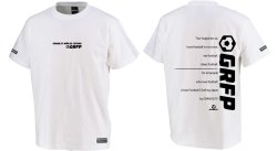 画像1: 【BIGサイズ対応商品】GRFPメッセージプリント半袖Tシャツ　ホワイトｘブラック