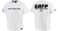 【BIGサイズ対応商品】GRFPバックプリント半袖Tシャツ　ホワイトｘブラック