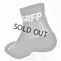 画像2: GRFPパイルショートソックス　ブラックｘホワイト
