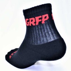 画像2: GRFPパイルショートソックス　ブラックｘレッド