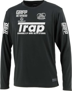 画像2: 【BIGサイズ対応】Trap.ドライストレッチプラクティス長袖シャツ　ブラックｘホワイト