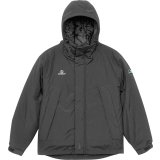 GRANDE.F.PナイロンOX.フーデッドウォーマージャケット　ブラック