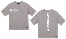 画像1: Grfp.プリント.ルーズフィット半袖Tシャツ　ヘザーグレーｘホワイト