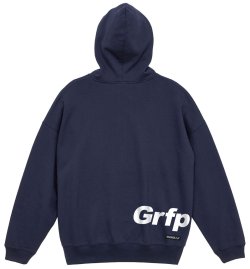 画像3: Grfp.プリント.ルーズフィットスウェットプルパーカー ネイビーxホワイト