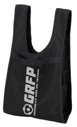 画像1: ■GRFP.メッシュポケットトートエコBAG（ポケッタブル仕様）ブラックｘホワイト