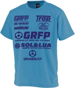 画像2: 【ジュニアサイズ対応】GRANDE.F.P.SOL&LUAドライメッシュTシャツ　ターコイズブルーｘネイビー