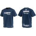 【BIGサイズ対応】GRFP.SOL&LUAドライメッシュTシャツ　ネイビーｘホワイト