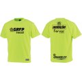 【BIGサイズ対応】GRFP.SOL&LUAドライメッシュTシャツ　蛍光イエローｘブラック