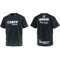 【ジュニアサイズ対応】GRFP.SOL&LUAドライメッシュTシャツ　ブラックｘホワイト
