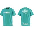 【BIGサイズ対応】GRFP.SOL&LUAドライメッシュTシャツ　ミントブルーｘホワイト