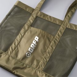 画像3: ヘキサゴンGRFPナイロン リップストップ メッシュ トートバッグ サンドカーキ