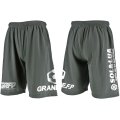 【BIGサイズ対応商品】GRANDE.FP.BIG.ヘキサゴンドライメッシュハーフパンツ　ダークグレーxホワイト