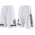 【BIGサイズ対応商品】GRANDE.FP.BIG.ヘキサゴンドライメッシュハーフパンツ　ホワイトｘブラック