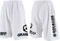 【BIGサイズ対応商品】GRANDE.FP.BIG.ヘキサゴンドライメッシュハーフパンツ　ホワイトｘブラック