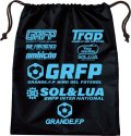 GRANDE.F.P.SOL&LUAナイロンマルチシューズケース　ブラックｘアクアブルー