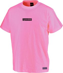 画像1: グランデ・エフ・ピー.grandefp.ワンポイントボックスロゴTシャツ　ピンクｘブラック