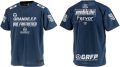 【BIGサイズ対応商品】 GRANDE.F.P昇華転写プラクティスシャツ　ネイビーｘホワイト