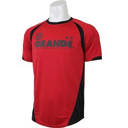 画像2: 【GRANDE.F.P.WEBショップ限定】【ジュニアサイズ対応】クロスカット.プラクティスシャツ＆パンツ上下セット　レッドｘブラック