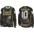【ジュニア〜BIGサイズ対応商品】 見木友哉ｘGRANDE.F.Pコラボ.TOMOYA・NO.10昇華転写サポートプラシャツ.長袖　ブラック