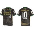 【ジュニア〜BIGサイズ対応商品】 見木友哉ｘGRANDE.F.Pコラボ.TOMOYA・NO.10昇華転写サポートプラシャツ.半袖　ブラック
