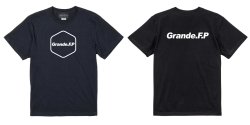 画像1: 【BIGサイズ対応商品】 Grande.F.P.ヘキサゴンプリント半袖Tシャツ　ブラックｘホワイト