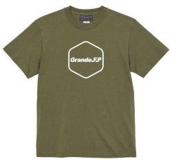 画像2: 【BIGサイズ対応商品】 Grande.F.P.ヘキサゴンプリント半袖Tシャツ　ライトオリーブｘホワイト