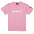 【BIGサイズ対応商品】 Grande.F.Pスタンダード.ロゴプリント半袖Tシャツ　ピンクｘホワイト