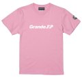 【BIGサイズ対応商品】 Grande.F.Pスタンダード.ロゴプリント半袖Tシャツ　ピンクｘホワイト