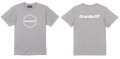 【BIGサイズ対応商品】 Grande.F.P.ヘキサゴンプリント半袖Tシャツ　ライトグレーｘホワイト