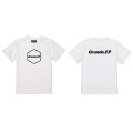 【BIGサイズ対応商品】 Grande.F.P.ヘキサゴンプリント半袖Tシャツ　ホワイトｘブラック