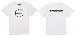 画像1: 【BIGサイズ対応商品】 Grande.F.P.ヘキサゴンプリント半袖Tシャツ　ホワイトｘブラック