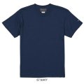 【BIGサイズ対応商品】  GRANDE.F.P.定番ハイクオリティー.ベーシックソリッド（無地）刺繍入りカラーTシャツ 　ネイビー