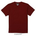 【BIGサイズ対応商品】  GRANDE.F.P.定番ハイクオリティー.ベーシックソリッド（無地）刺繍入りカラーTシャツ 　バーガンディ（ワイン）